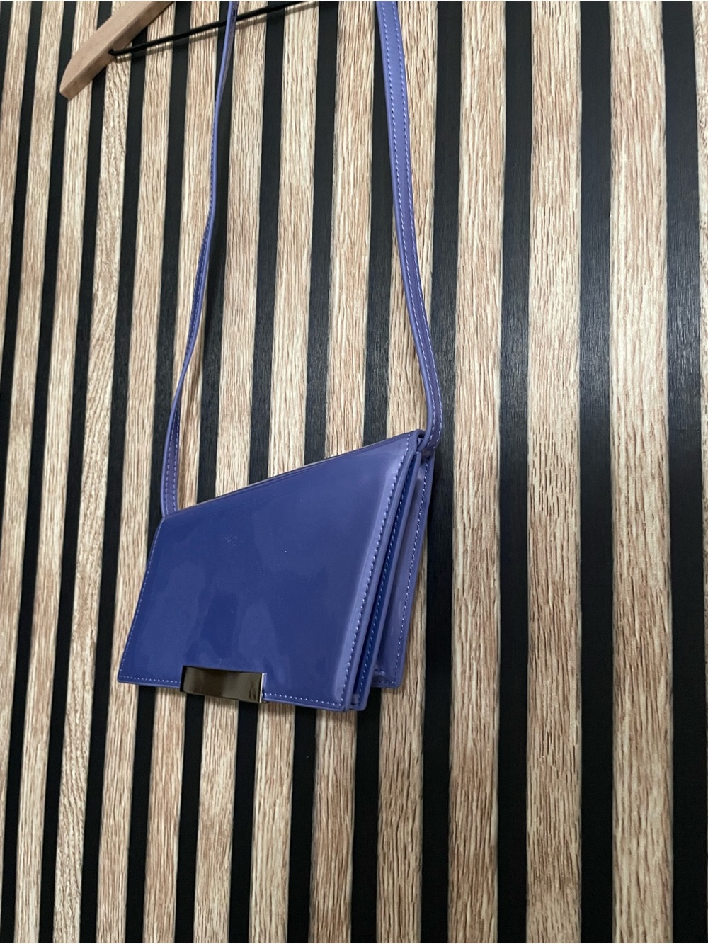 Urban Outfitters Patent Crossbody Bag in Deep Violet